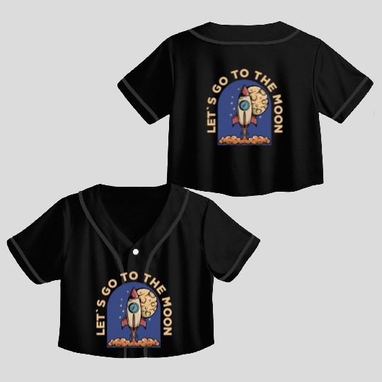 lets go to the moon Classic Crop Top Baseball Jerseys