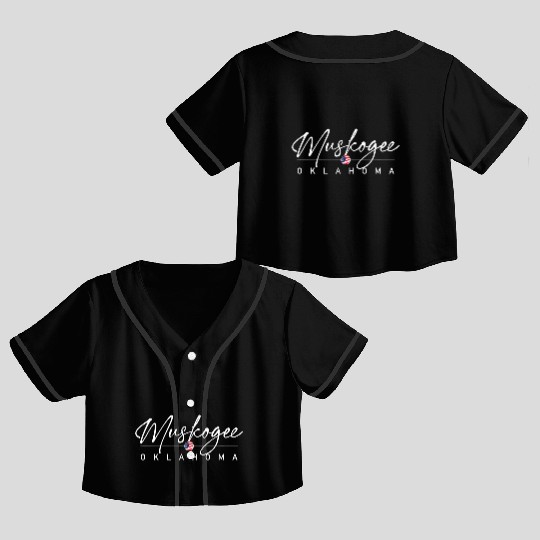 Muskogee Oklahoma Crop Top Baseball Jerseys