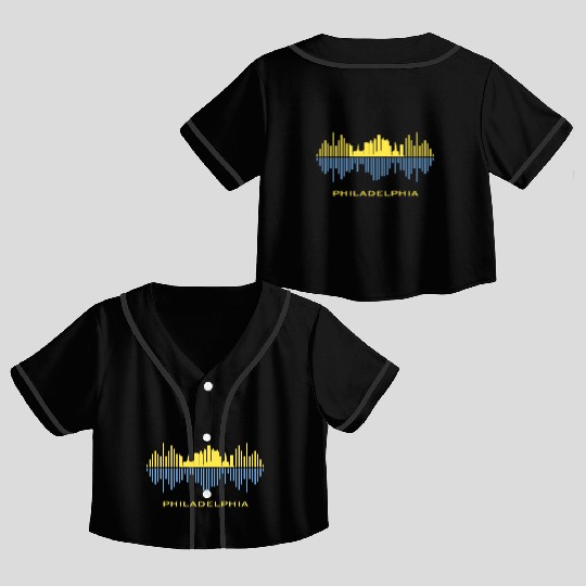 Philadelphia City Sound Waves Crop Top Baseball Jerseys