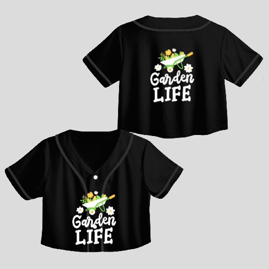 Gardening Gardener Crop Top Baseball Jerseys