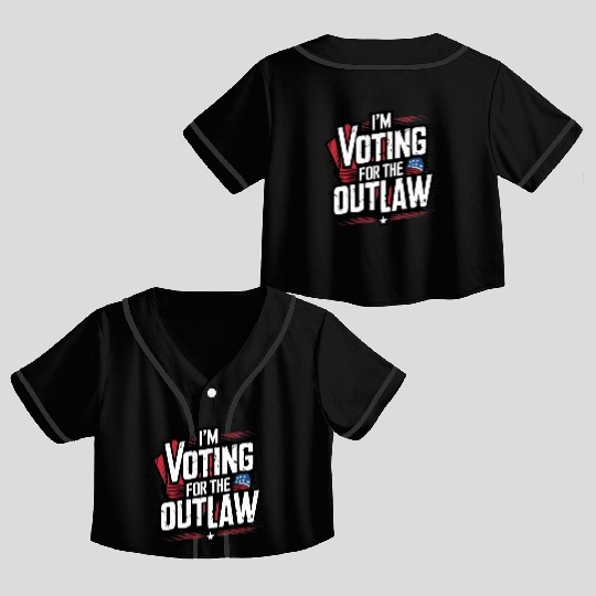 I’M VOTING FOR THE OUTLAW Crop Top Baseball Jerseys