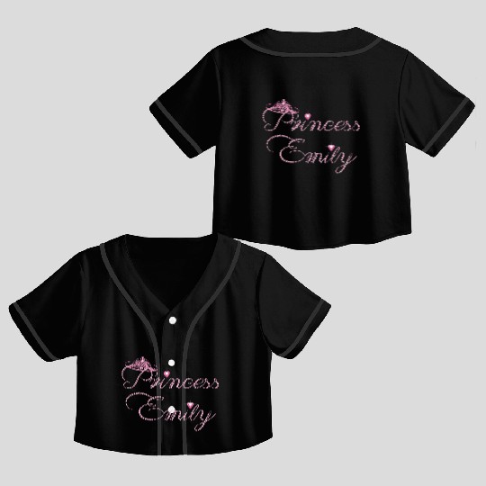 Princess Emily Crop Top Baseball Jerseys