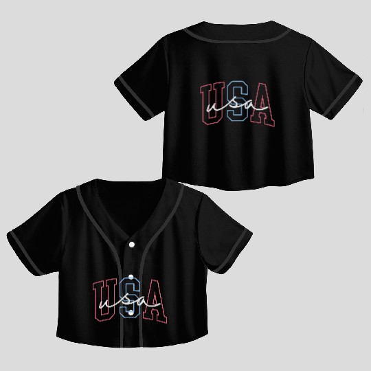 Independence Day Crop Top Baseball Jerseys