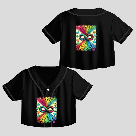 Spectrum Explosion Crop Top Baseball Jerseys