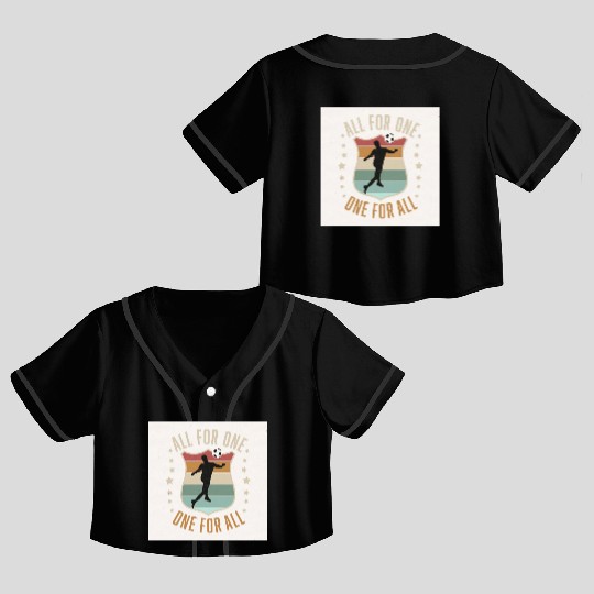 Soccer Team Spirit Crop Top Baseball Jerseys
