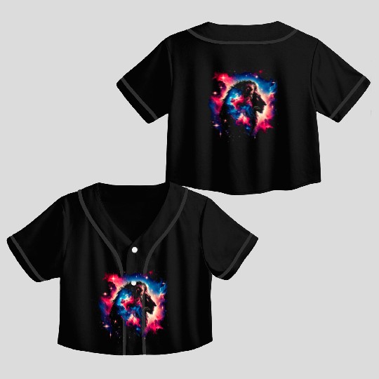 Cool Galaxy Graphic Space Art Crop Top Baseball Jerseys