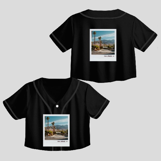Mono Enterprises "Travels" Palm Springs #3 Crop Top Baseball Jerseys