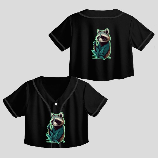 RACCOON WEED Crop Top Baseball Jerseys