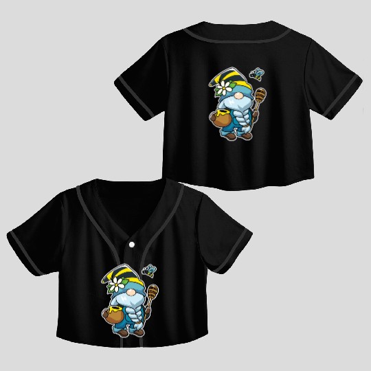 Honey Gnome Bees Beekeeper Crop Top Baseball Jerseys