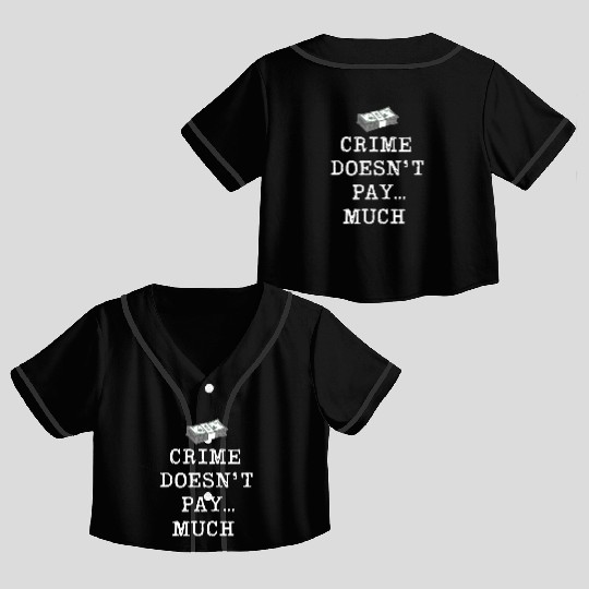Mobster Gangster Mafia Organized Crime Boss Crop Top Baseball Jerseys