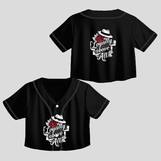 Mobster Gangster Mafia Organized Crime Boss Crop Top Baseball Jerseys