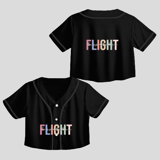 Flight Dispatcher Aviation Crop Top Baseball Jerseys