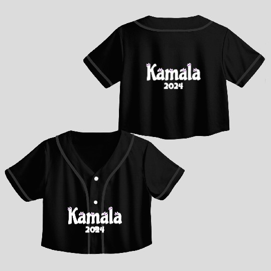Kamala Cat 2024 Election Support Crop Top Baseball Jerseys
