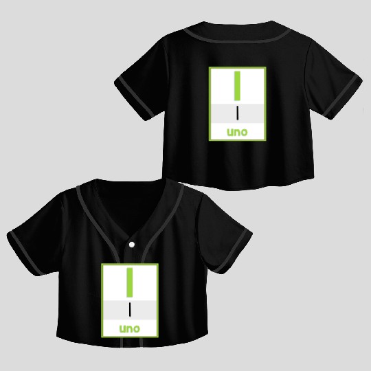 Spanish numbers Uno Crop Top Baseball Jerseys