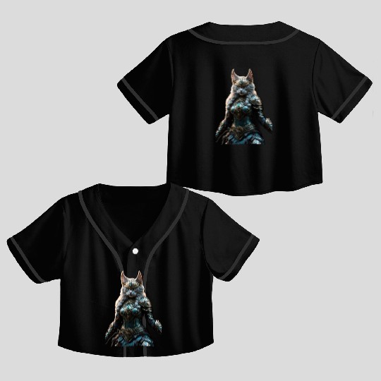 Valkyrie cat (Viking cat) Valhalla calling Crop Top Baseball Jerseys