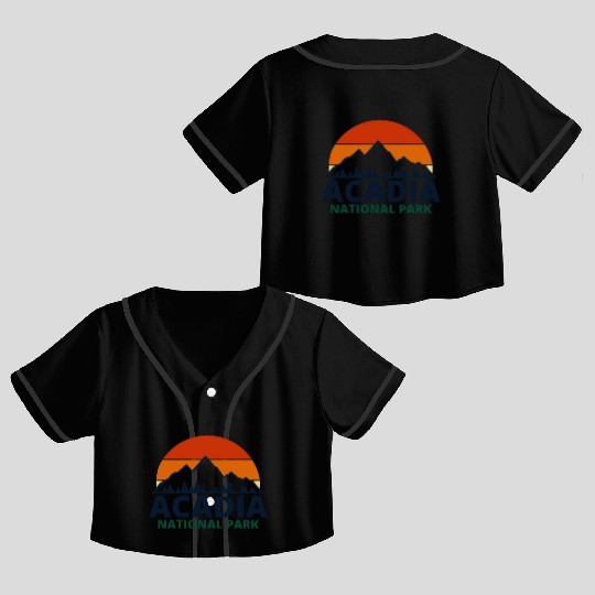 Acadia National Park Crop Top Baseball Jerseys