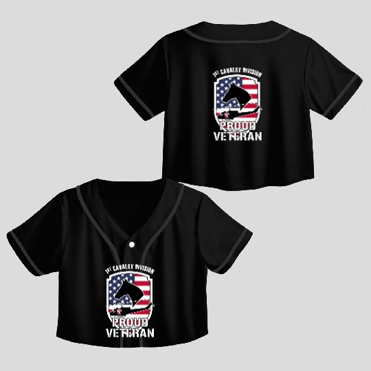US ARMY VIETNAM VETERAN Crop Top Baseball Jerseys