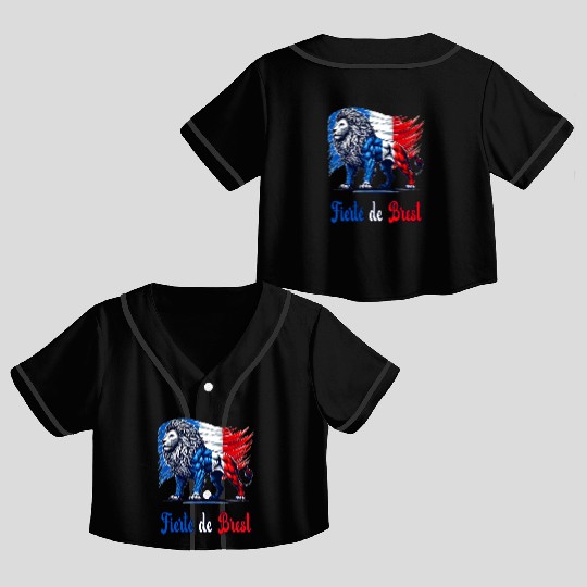 The proud Brest flag design Crop Top Baseball Jerseys