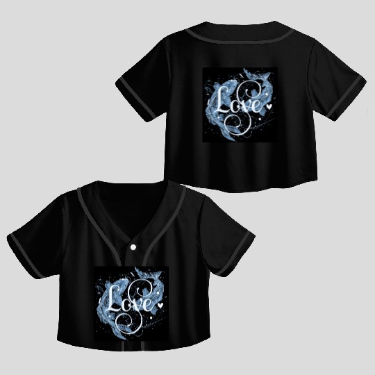 Pisces Vibes Crop Top Baseball Jerseys