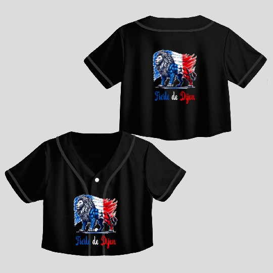 The proud Dijon flag design Crop Top Baseball Jerseys