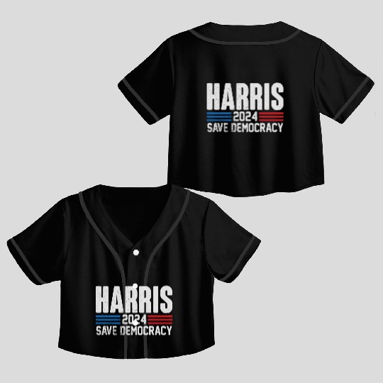 Kamala Harris 2024 flag Crop Top Baseball Jerseys
