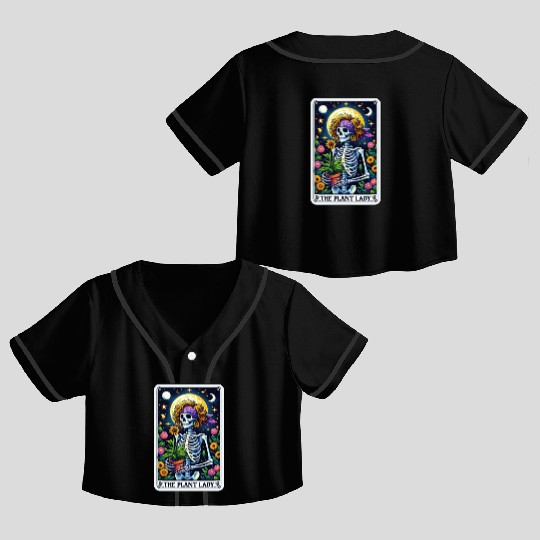 Tarot Card Collection - The Plant Lady Crop Top Baseball Jerseys