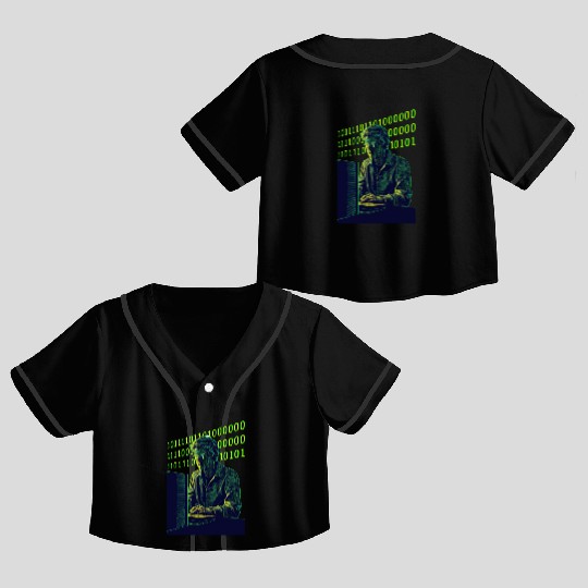 NEON PROGRAMMER Crop Top Baseball Jerseys