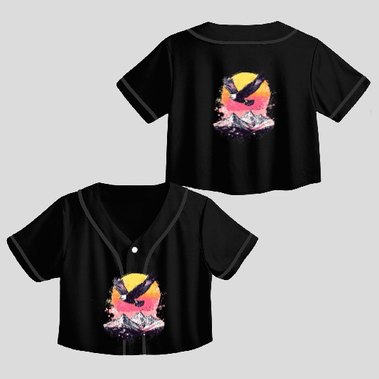 Majestic eagle Crop Top Baseball Jerseys