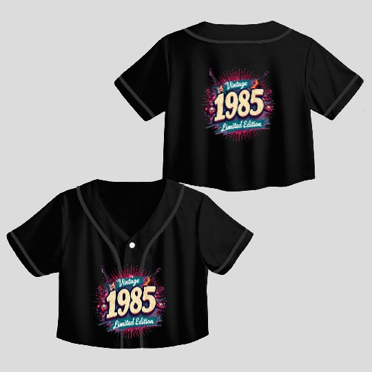 vintage 1985 limited edition Crop Top Baseball Jerseys