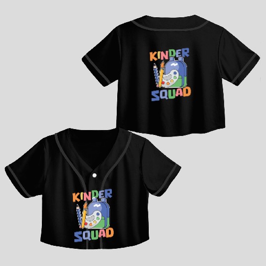 Elementary Teacher Squad Crop Top Baseball Jerseys