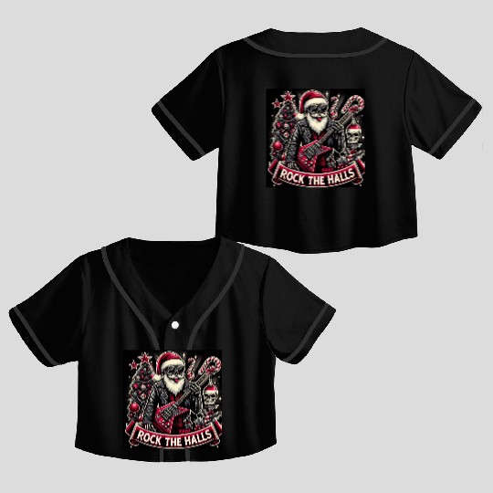 Rocker father xmas Crop Top Baseball Jerseys