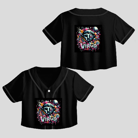 planet virgo robo Crop Top Baseball Jerseys