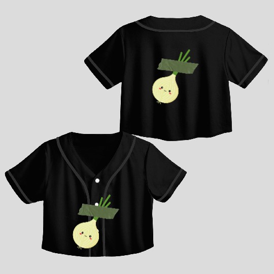 Funny Onion Crop Top Baseball Jerseys