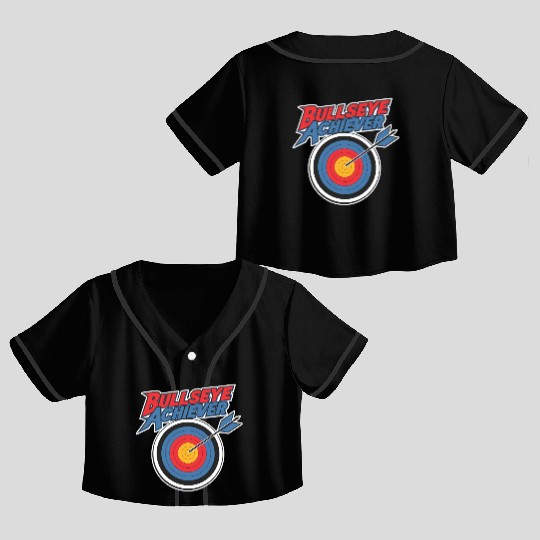 Archery Lover Designs Crop Top Baseball Jerseys