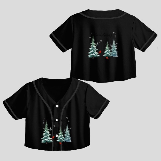 season's greetings Crop Top Baseball Jerseys