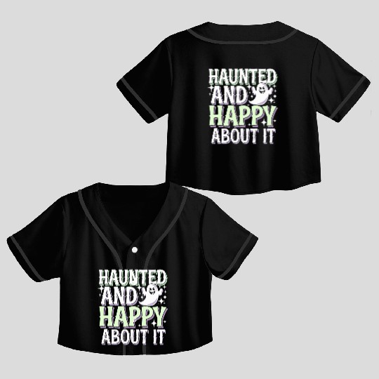 Paranormal Comedy Funny Ghost Humor Lighthearted Crop Top Baseball Jerseys