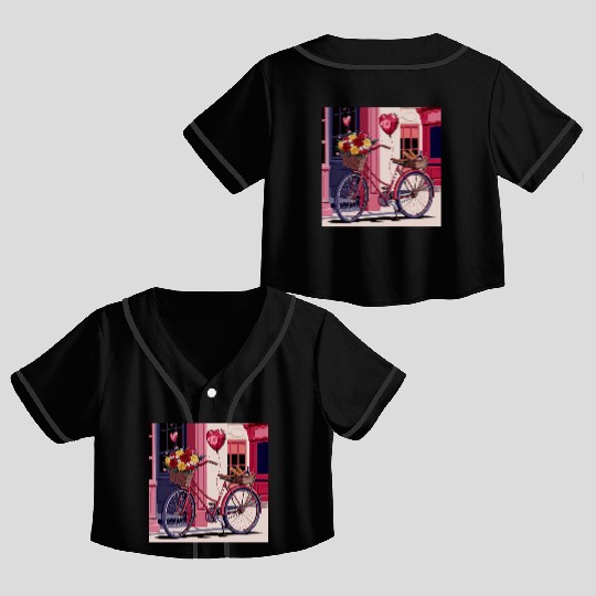 French Picnic Crop Top Baseball Jerseys