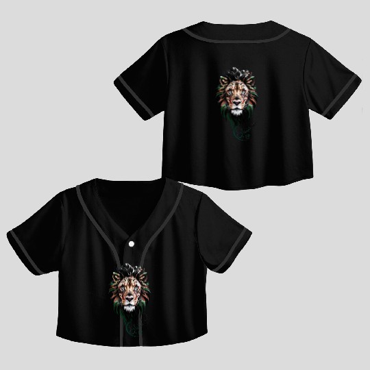 Afghanistan Lion Crop Top Baseball Jerseys