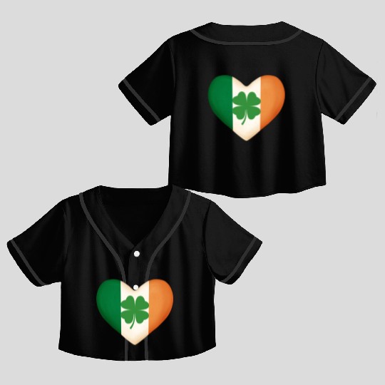 st patricks day;Ireland;irish music;st patrick Crop Top Baseball Jerseys