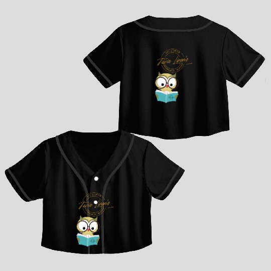 The Wise Coaching Owl Crop Top Baseball Jerseys by Tavia Linen