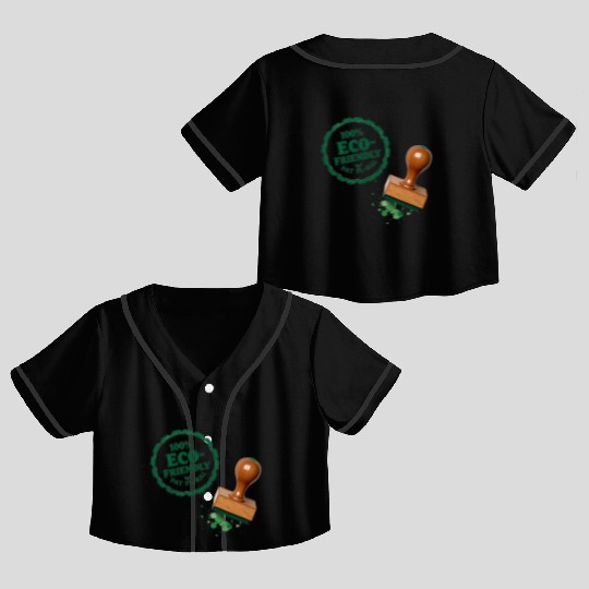 100% Eco-Friendly Stamp Crop Top Baseball Jerseys