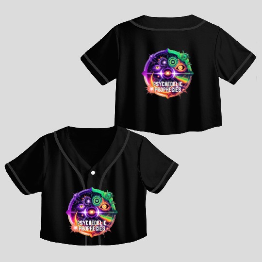 Psychedelic Prophecies - Future foretold Crop Top Baseball Jerseys