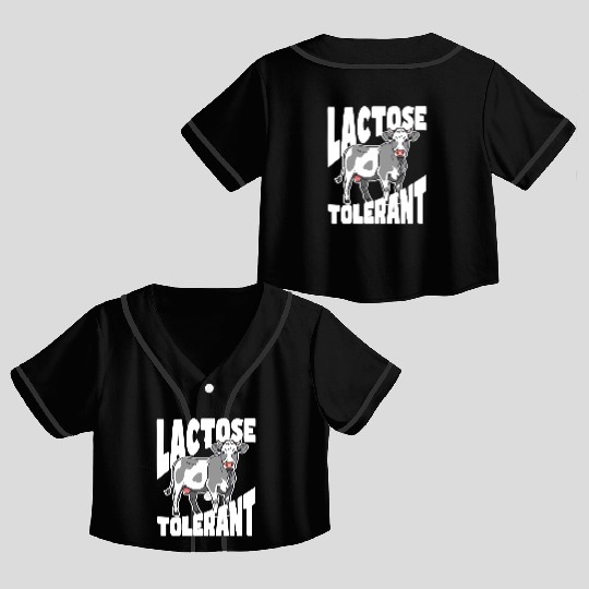 Lactose Tolerant – Built Different Crop Top Baseball Jerseys
