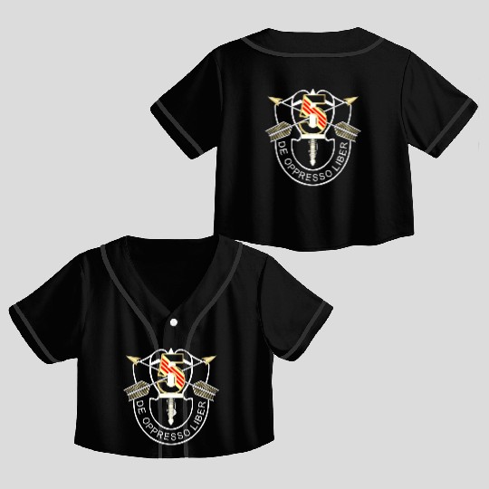5th Special Forces Group De Oppresso Liber Design Crop Top Baseball Jerseys