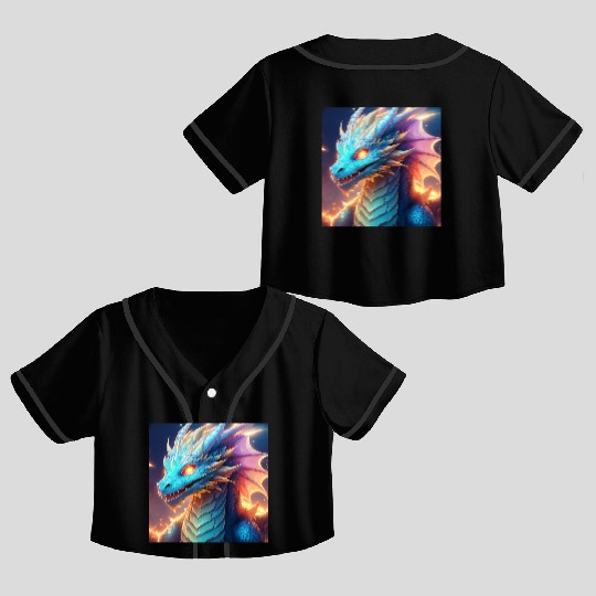 Celestial dragon Crop Top Baseball Jerseys