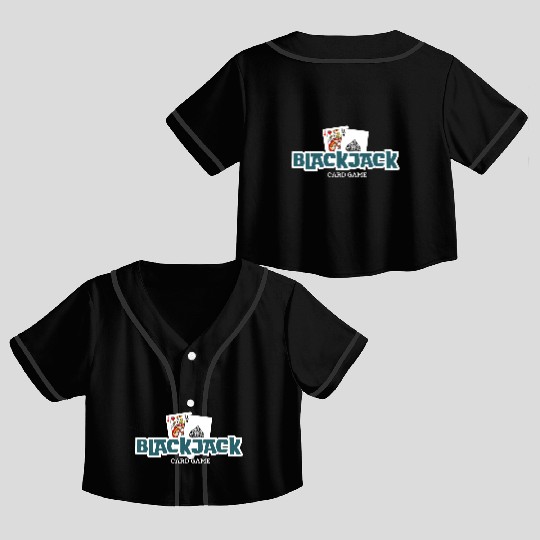 Blackjack: The Classic Card Game Crop Top Baseball Jerseys