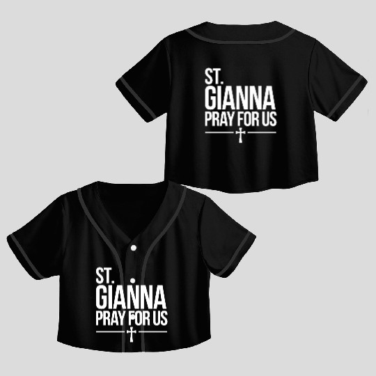 St. Gianna Pray for Us Catholic Patron Saint Crop Top Baseball Jerseys