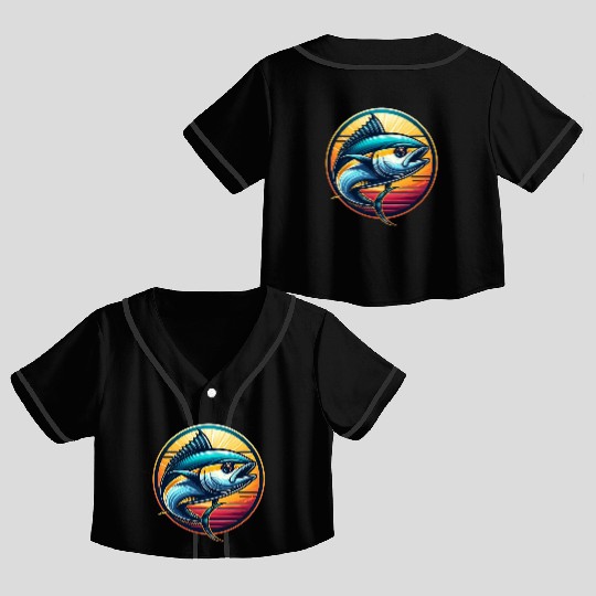 Yellowfin Tuna – Ocean Wanderer Crop Top Baseball Jerseys