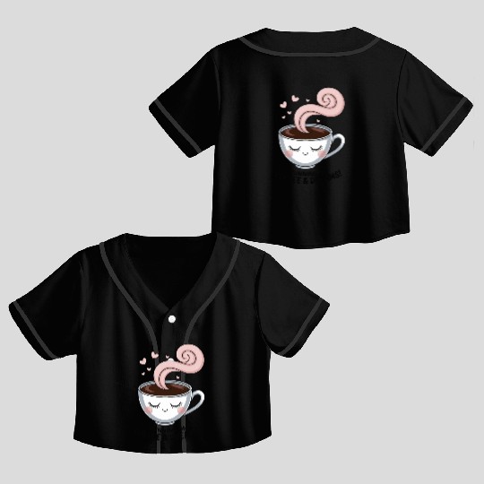 Running on Coffee Dreams Crop Top Baseball Jerseys