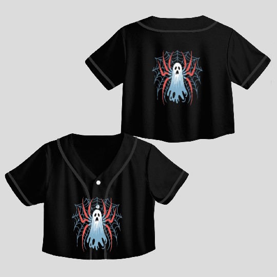 Ghost Spider Scream Crop Top Baseball Jerseys
